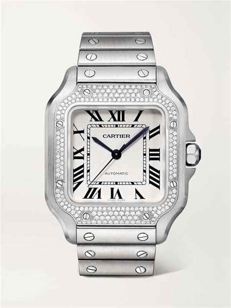 cartier diamond watch|cartier watch with diamond bezel.